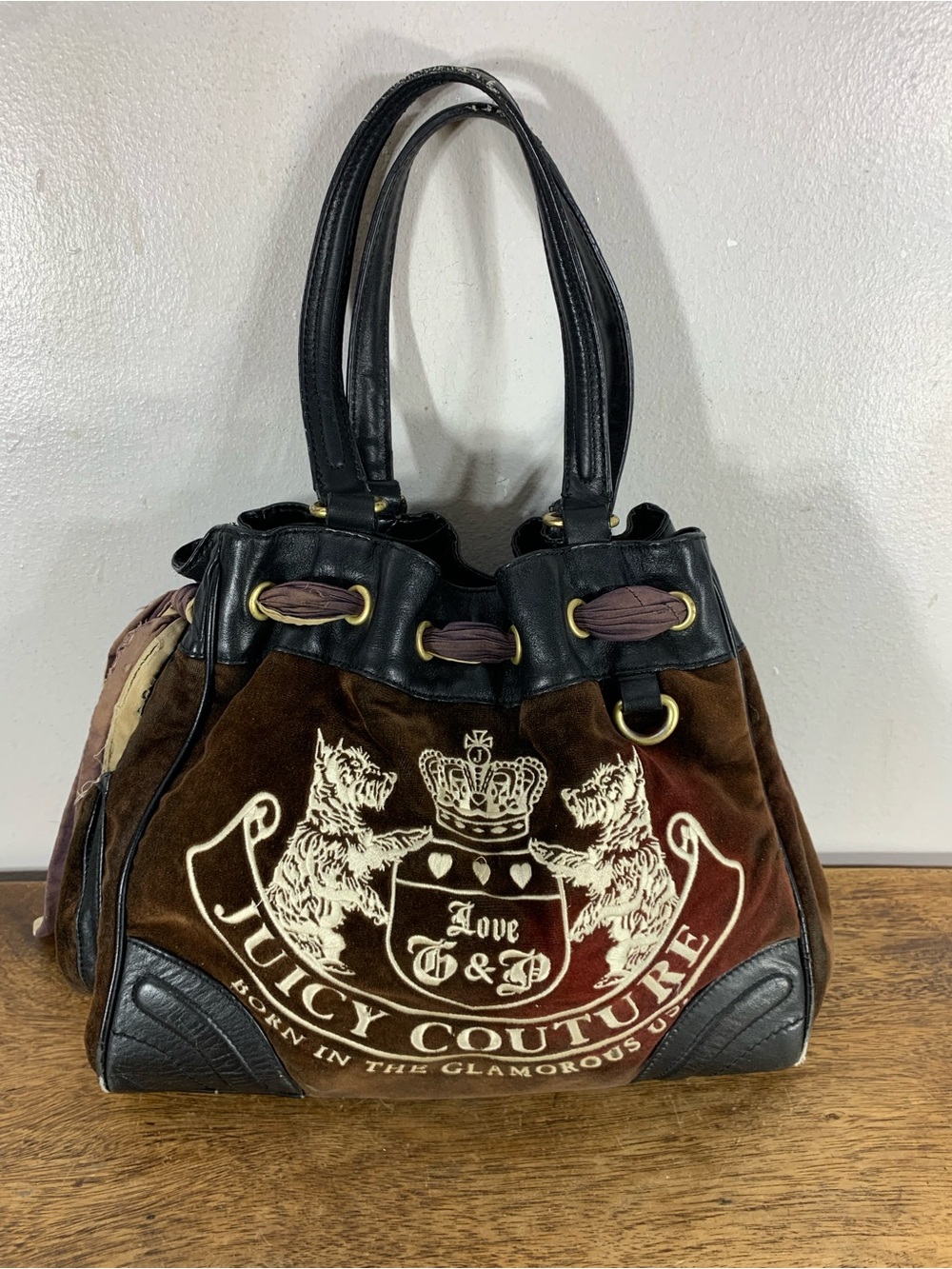 Juicy Couture Brown Scottie Velour Daydreamer